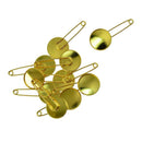10x Copper Safety Pin Fit 20mm Cabochon Cameo Settings Brooch Lapel Pin Tray