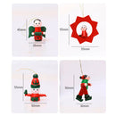 24pcs/box DIY Painted Christmas Tree Pendants Hanging Ornaments Kids Toys A