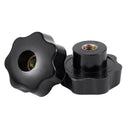 2 Pcs M10 Female Thread Nuts 50mm Plastic Star Head Clamping Knob Grip