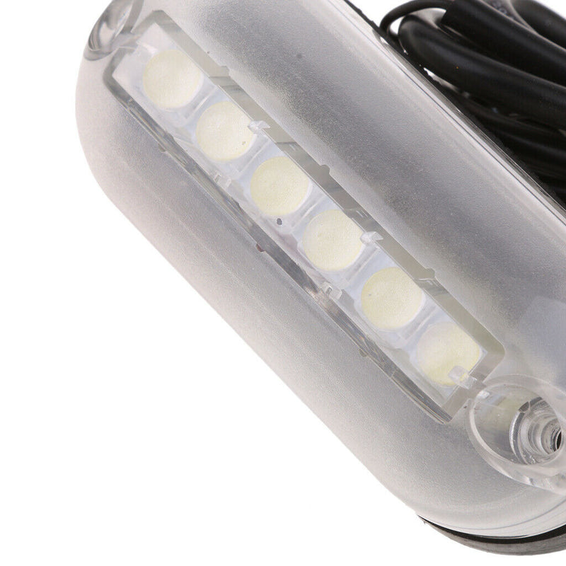 2x 12V White Light Stainless Steel Underwater Boat Marine 6 LED Light
