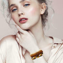4pcs DIY Handmade Braided Rope Bracelet Retro Beads Bangles Jewelry Gift