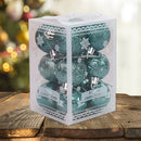 12pcs Christmas Decorative Ball Set Tree Pendant Balls Ornaments (Green)