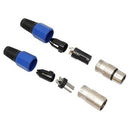1 Pair XLR 3-Pin Blue Microphone Male/Female Connector Metal Housing Fad  OZ