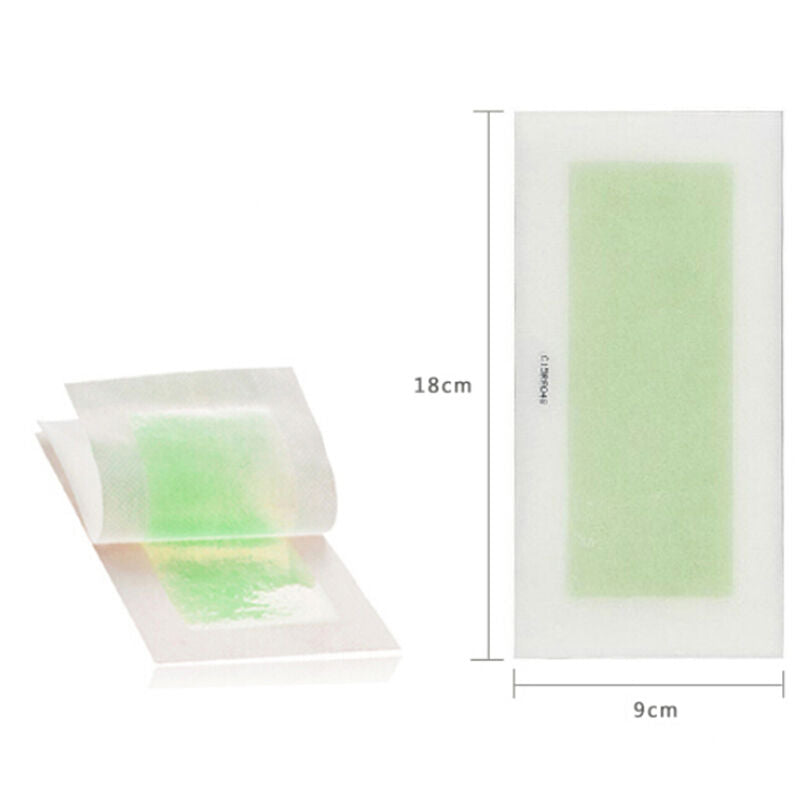 10 x Double Side Hair Removal Cold Wax Strips Paper For Leg Body Facial Hair 3C