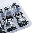 120Pcs/Set M2.4 M3.0 M3.2 M4 Black Aluminium Blind Rivets Nail Decoration R E4Y5