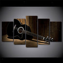 5 Panels Wall Paintings HomeHanging Arts Craft Guitar Pattern Home Decor