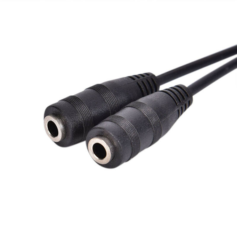 3.5mm Male To Dual 3.5mm Female Earphone Headphone Stereo Audio Splitter Cable Z