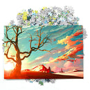 Sunset Tree 1000pcs DIY Paper Puzzles Jigsaw Educational Kids Adults Toys  A