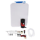 Universal Car Windshield Washer Reservoir Pump Bottle Kit With Hose Jets 12V