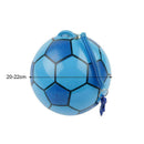 Inflatable Football Ball With Rope Colorful Bouncy Rubber Kids Gift Ball C6C2
