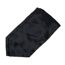 Satin Tuxedo Wedding Self Tie Ascot Cravat Necktie Scarf for Men - Black