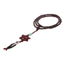 4mm Dia Prayer Beads Rosary Tibet Meditate Mala Necklace, Jujube Red