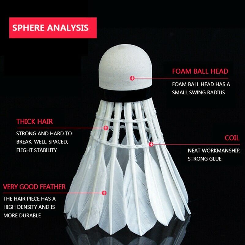 12 Pcs / Lot Badminton Goose Down Badminton Ball Shuttlecock Outdoor Sports