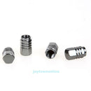 4pcs Wheel Tyre Tire Valve Stems Air Dust Cover Screw Caps Car Truck Bike Gray