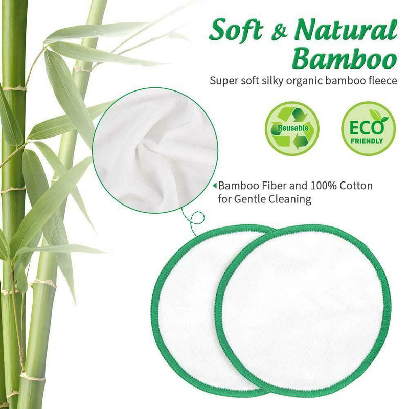 16Pcs Washable Cotton Pad Reusable Soft Makeup Removal Pad for Facial Cleaning