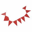 2.5m handmade Polka Dot Party Bunting Flags/Banners/Pennants Outdoor Decora L9I7