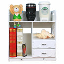 1X(White Large Size Wood Board Desktop Makeup Shelf Organizer Cosmetic Tool