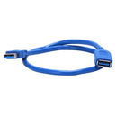 50cm 20" Data Transfer USB 3.0 A Male to Female Extension Cable Blue P5G2