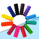 Pack of 10 Comfort Ridged Foam pen pencil right left handed handwriting grips AU