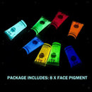 Black Light Paint UV Neon Face & Body Paint Glow Paints (8Bottles 0.34 oz. Each)