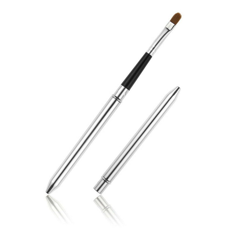 Portable Travel Retractable Lip Eyeliner Brush Makeup Cosmetic Lipstick  A