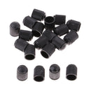20x Rubber Bicycle Schrader Air Valve Dust Cap Bike American Valve Cover Black