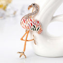 Enamel Rhinestone Flamingo Brooch Pin Shirt Collar Pin Jewelry Wedding GiftDD3C