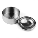 Small Outdoor Stainless Steel Tabletop Cigarette Ashtray with Lid Round