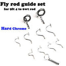 Steel Fly Fishing Rod Guide Tip Repair Kit Set DIY Eye Rings Different Size