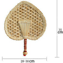 Pure Hand-Woven Wheat Straw Fan Old Man Summer Natural Hand Fan Environment