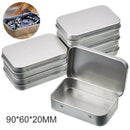 5PCS Small Rectangular Empty Metal Tins Storage Hinged Box Kit Container Storage