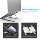 Laptop Stand Portable 6 Heights Adjustable Aluminum Desktop Ventilated Cool