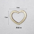 50 Pieces Unfinished Wood Hollow Heart Shape Wooden Plaque Embellishments