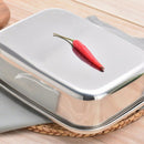Portable 3 Grid Stainless Steel Lunch Box Tableware Food Container Single L