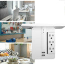 Multi Plugs Socket Wall Shelf 8 Port Surge Protector USB Extenders 2 Outlet E5X5