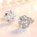 Women Girl Fashion Romantic Rhinestone Ear Stud Earrings Jewelry Decor Gift
