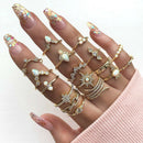 17Pcs Punk Women Finger Ring Fashion Knuckle Boho Style Jewelry Gift For GiSEAU