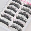 10 Pairs Natural Long Thick Black False Eyelashes Charming Eye Lashes Makeu