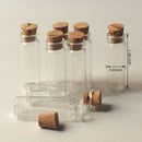 4X(20Pcs 11X32Mm Tiny Mini Empty Clear Cork Glass Bottles Vials 2Ml N3X3)