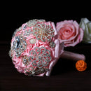 24pc Clear Rhinestone Crystal Flower Brooches Pins Set DIY Wedding Bouquet