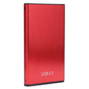 USB 3.0 Hard Disk Case External Enclosure Box for 2.5 inch HDD SSD (Red)