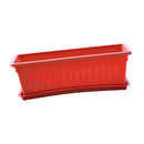 Rectangular Flower Pot Color Plastic Plant Planter Saucer Garden Red Plastic