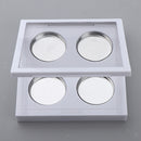 Clear Lid Empty 4 Slots Eyeshadow Lipstick Powder Box Case Cosmetic Packing