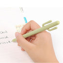 Plastic Novelty Cactus Fine Stick Ballpoint Pen black Ink,Pack of 2,Color R