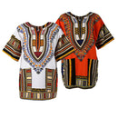 2 Pieces Unisex Short Sleeve Dashiki African Hippie