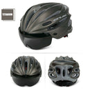 Cycling Helmet Women Men Adjustable Ultralight Bicycle Helmet Goggles Gray