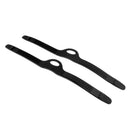 2Pc Black Standard Rubber Fin Strap Scuba Diving -Universal Fits Most Fins L