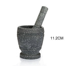 Granite Pestle and Mortar Set Herb Spice Pepper Garlic Grinder Solid Crusher Set