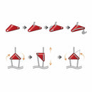10PCS Red Alloy Tent Cord Rope Fastener Wind Rope Buckle Triangle Tensioners New