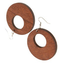 2 Pairs Retro Wood Drop Dangle Earrings Wooden Hook Earring Tribal Jewelry